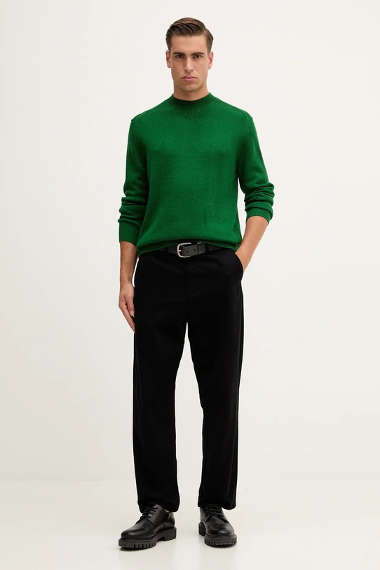 Armani Exchange sweter z domieszką wełny XM001916.AF14008 zielony AW25