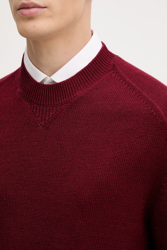 Armani Exchange sweter z domieszką wełny XM001916.AF14008 bordowy