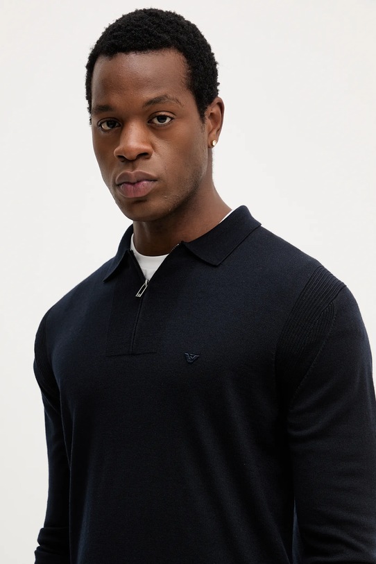 Emporio Armani sweter wełniany granatowy EM001512.AF14158