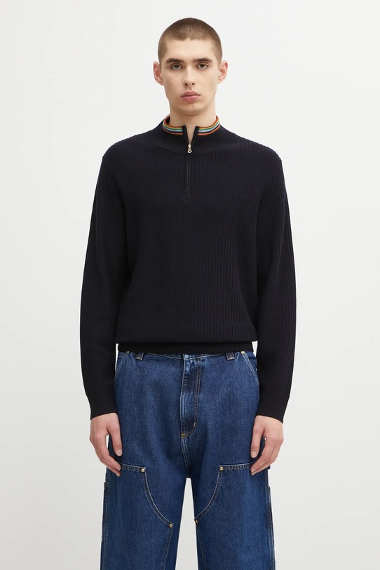 Paul Smith sweter wełniany 0 Planet friendly granatowy M1R.548Z.T02825