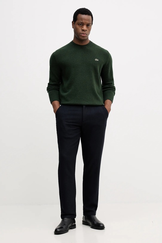 Lacoste sweter wełniany AH2916 zielony AW25