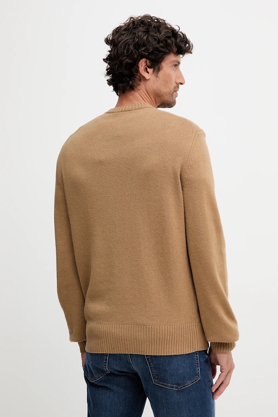 Oblečenie Vlnený sveter Lacoste AH2916 hnedá