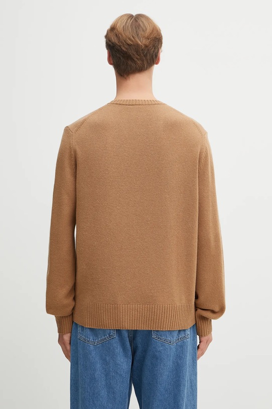 Odzież Lacoste sweter wełniany AH2916 brązowy