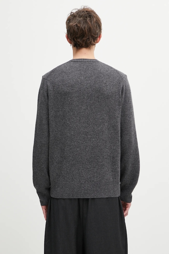 Odzież Lacoste sweter wełniany AH2916 szary