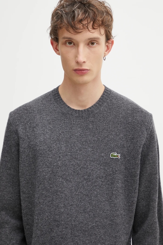 Lacoste sweter wełniany szary AH2916