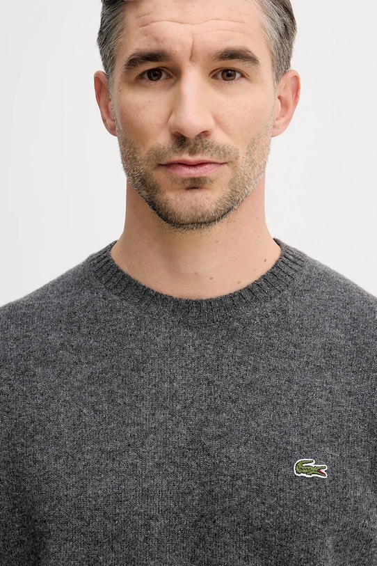 Lacoste sweter wełniany szary AH2916