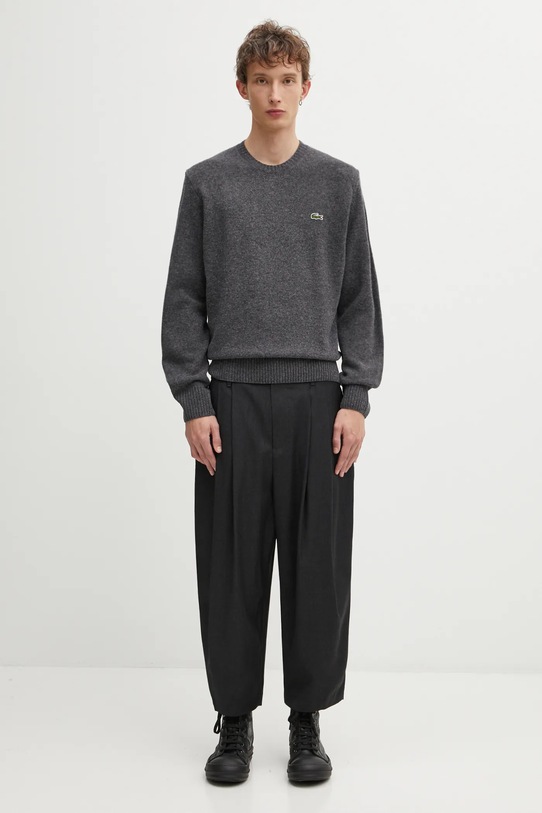 Lacoste sweter wełniany AH2916 szary
