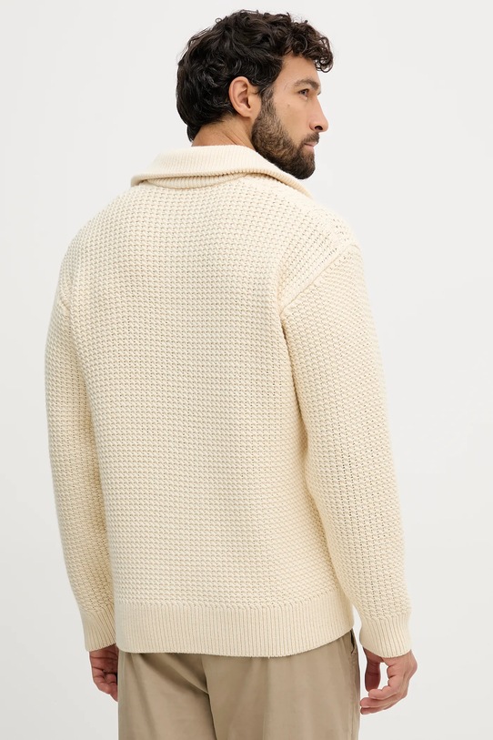 Odzież Lacoste sweter z dodatkiem wełny AH5205 beżowy