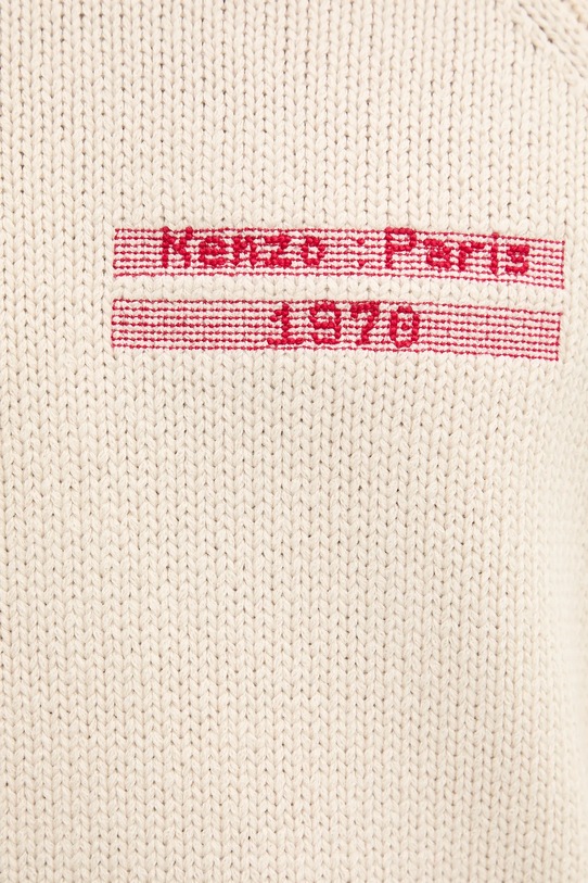 Kenzo sweter z wełną FF65PU7453CF beżowy