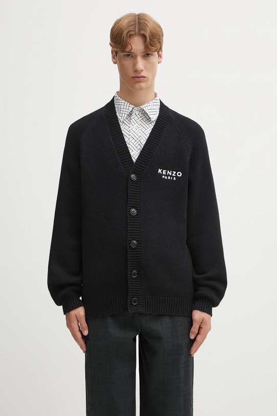 Одежда Кардиган с примесью шерсти Kenzo FF65CA7443LA чёрный