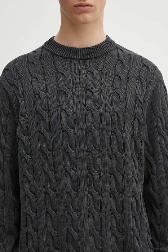 Carhartt WIP sweter bawełniany Carter czarny I035179.89GD