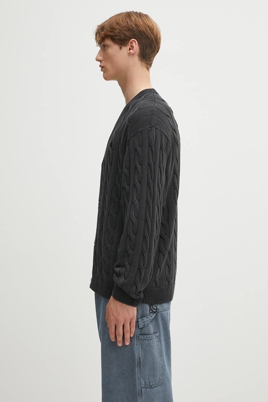 Carhartt WIP kardigan bawełniany Carter I035178.89GD czarny AW25