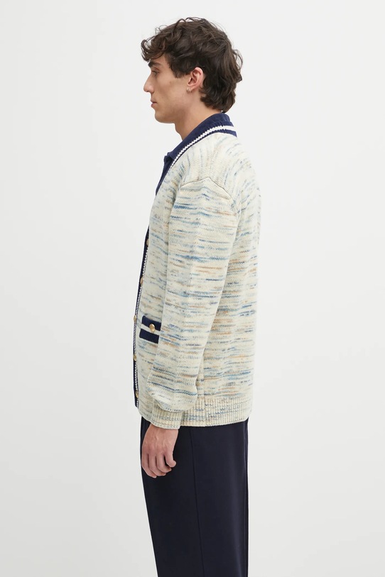 Drôle de Monsieur kardigan wełniany Le Cardigan MoulinE I.CA161.WO018 beżowy AW25