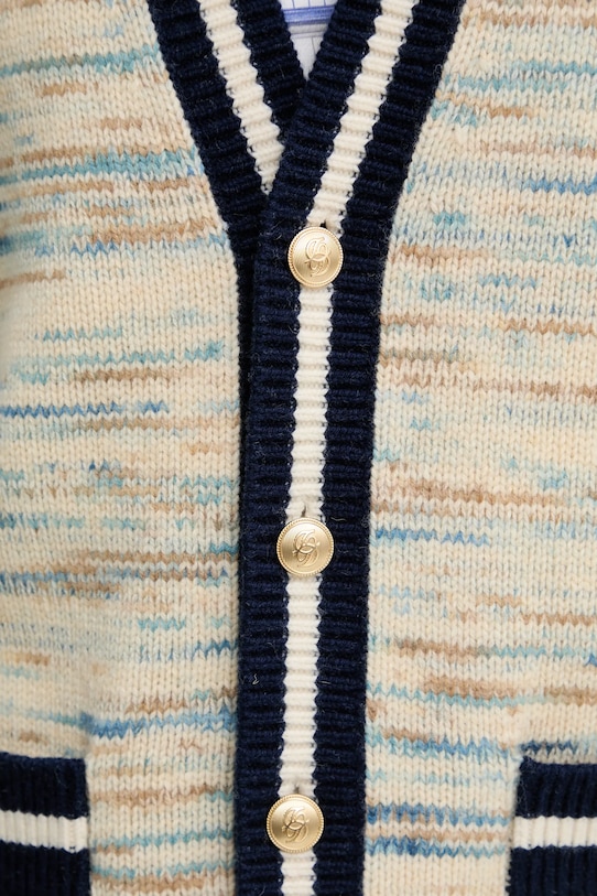 Drôle de Monsieur gyapjú kardigán Le Cardigan MoulinE I.CA161.WO018 bézs