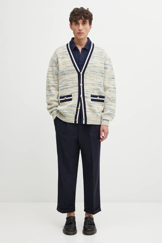 Drôle de Monsieur kardigan wełniany Le Cardigan MoulinE I.CA161.WO018 beżowy