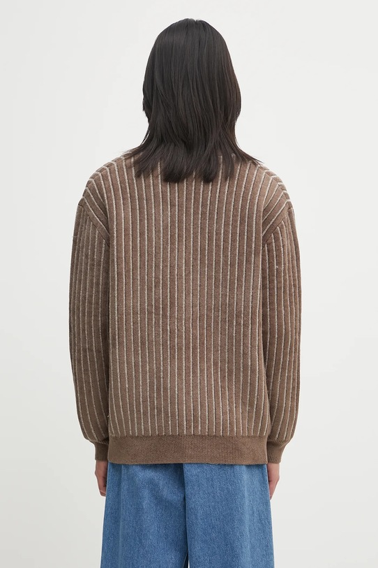 Odzież Drôle de Monsieur kardigan z dodatkiem wełny Le Cardigan Monogramme I.CA159.VI024 brązowy