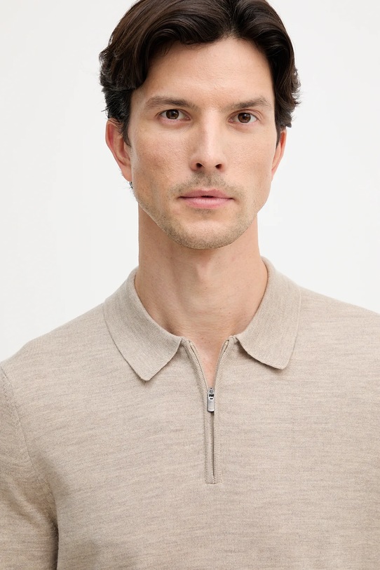 Joop! sweter wełniany beżowy 30047106