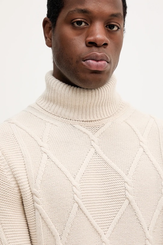 Joop! sweter z wełną beżowy 30047360