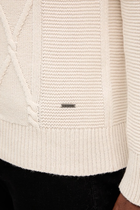 Joop! sweter z wełną 30047360 beżowy