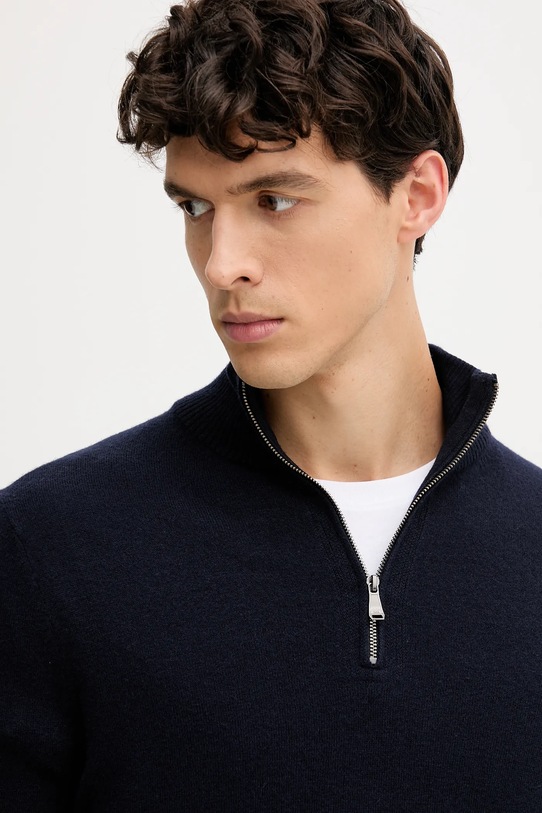 Joop! sweter z dodatkiem wełny granatowy 30048172