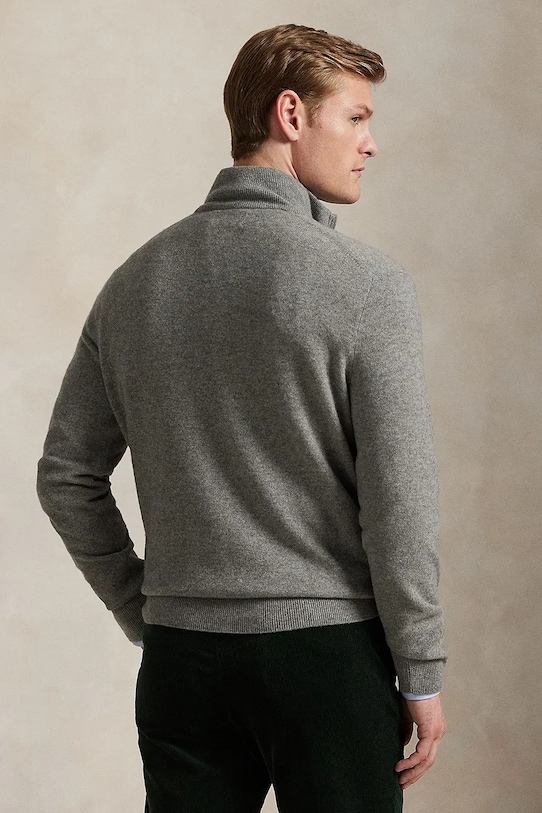 Vlnený sveter Polo Ralph Lauren 710876756 sivá AW25