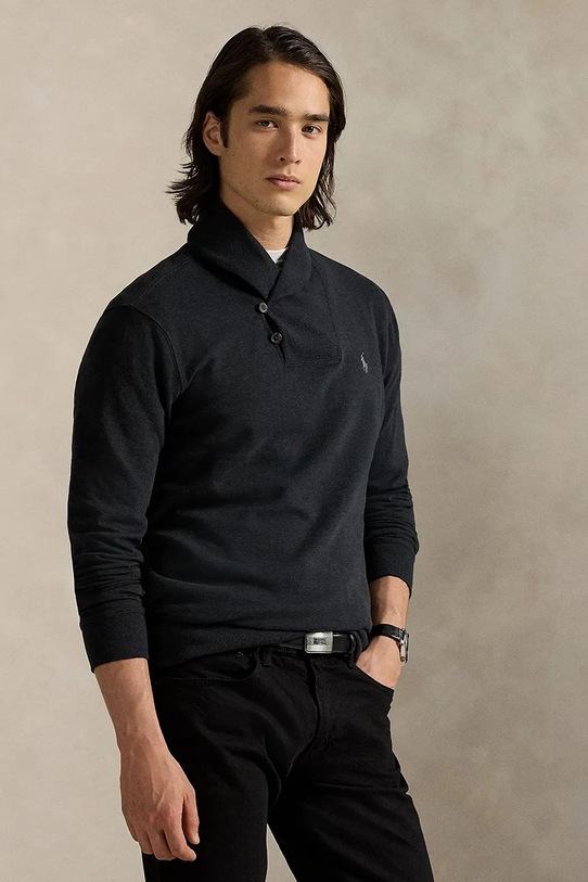 Sveter Polo Ralph Lauren V výstrih čierna 710877989