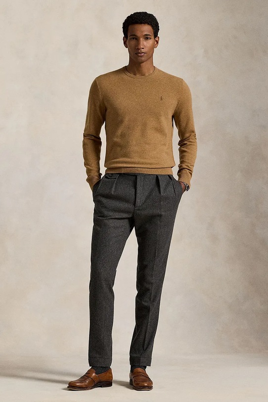 Odzież Polo Ralph Lauren sweter wełniany 710974148 beżowy