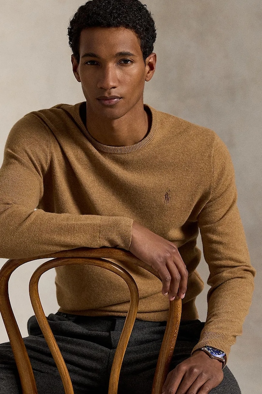 Polo Ralph Lauren sweter wełniany 710974148 beżowy