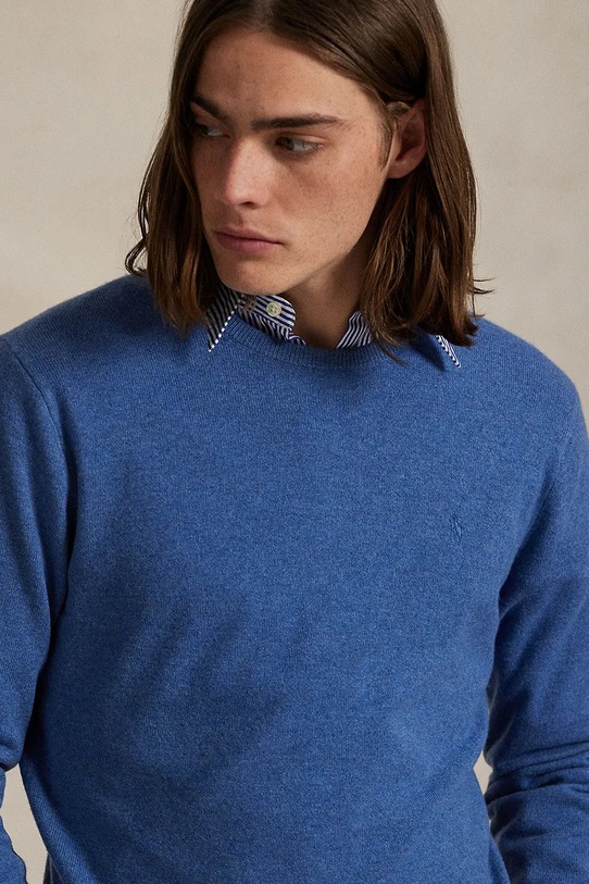 Μάλλινο πουλόβερ Polo Ralph Lauren μπλε 710974148