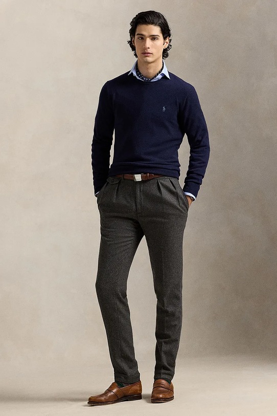 Oblečení Vlněný svetr Polo Ralph Lauren 710974148 námořnická modř