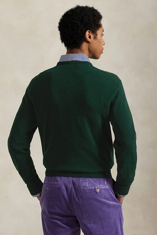 Vlněný svetr Polo Ralph Lauren 710974148 zelená AW25