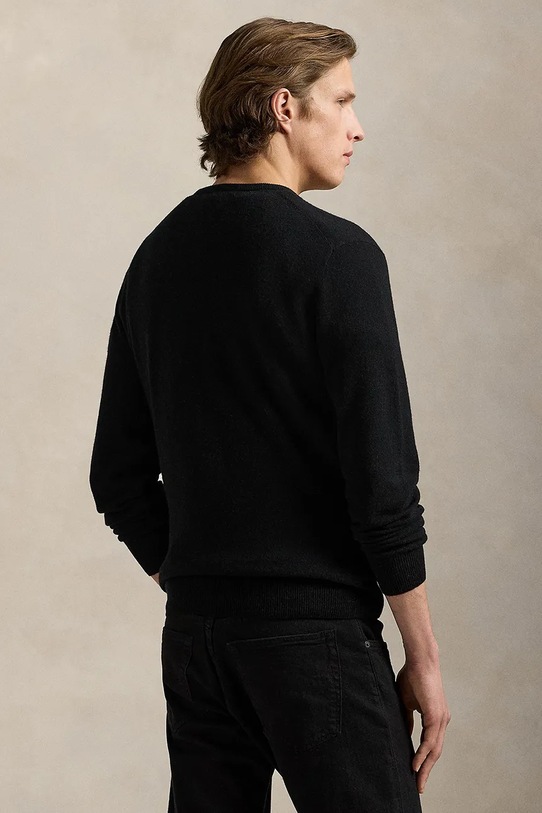 Polo Ralph Lauren maglione in lana 710974148 nero AW25