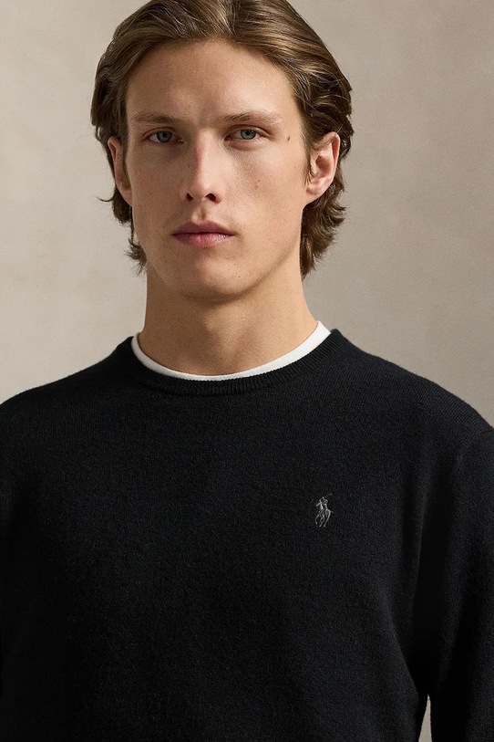 Polo Ralph Lauren maglione in lana nero 710974148