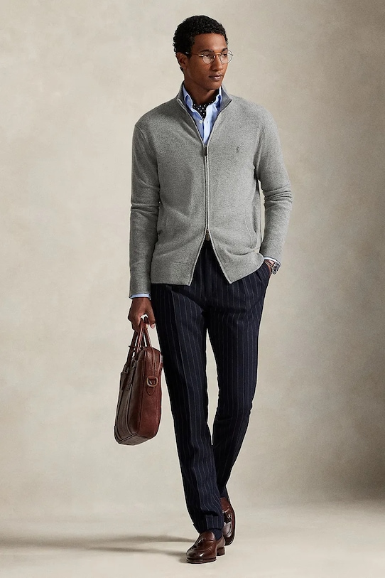 Abbigliamento Polo Ralph Lauren cardigan in lana 710974149 grigio
