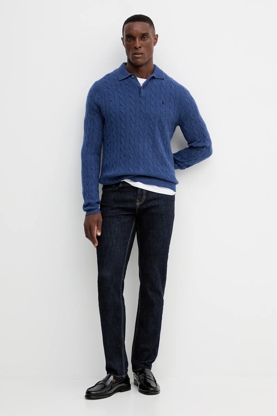 Vlněný svetr Polo Ralph Lauren 710974165 modrá AW25