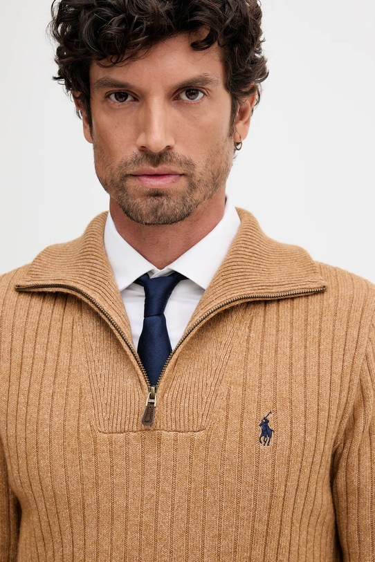 Светр з вовною Polo Ralph Lauren коричневий 710974167