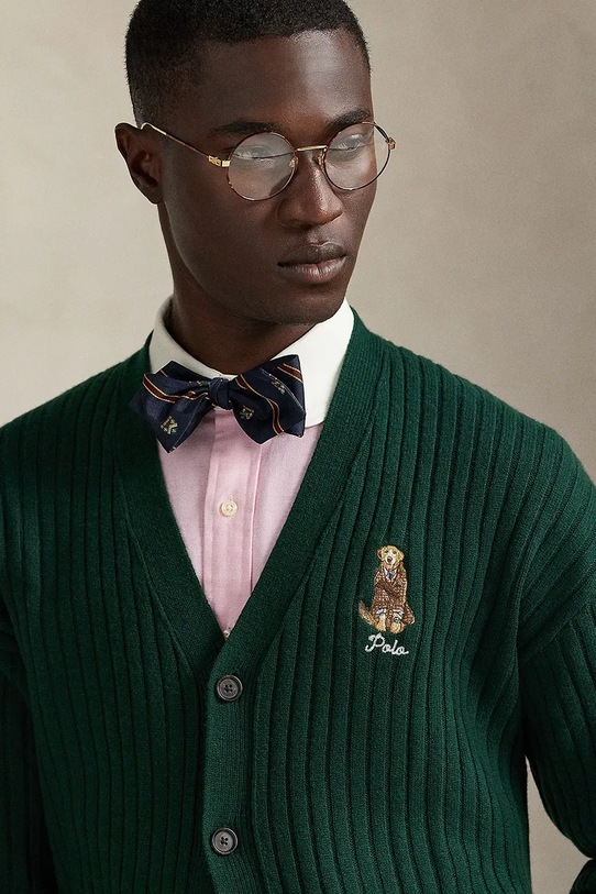 Polo Ralph Lauren kardigan wełniany zielony 710979094