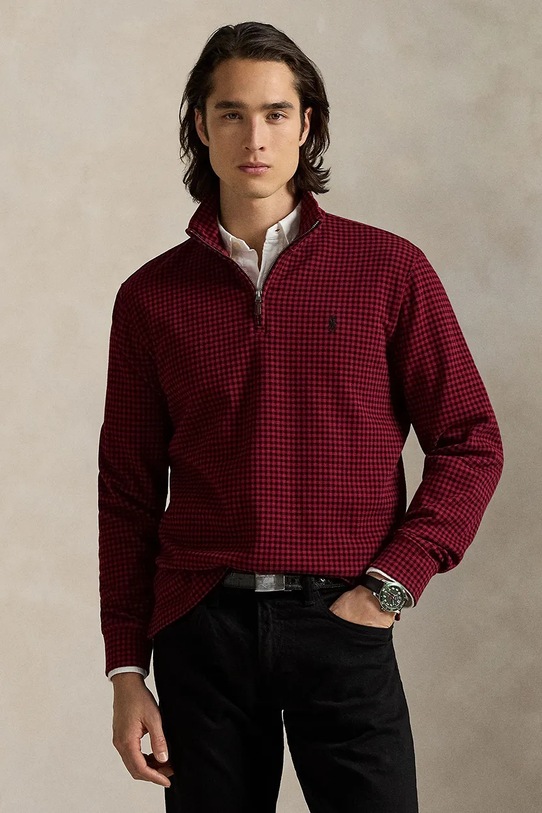 Хлопковый свитер Polo Ralph Lauren хлопок бордо 710981460