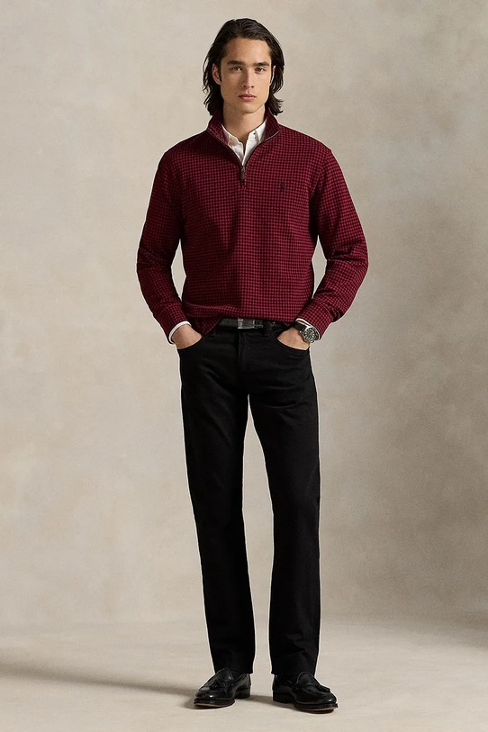 Одежда Хлопковый свитер Polo Ralph Lauren 710981460 бордо