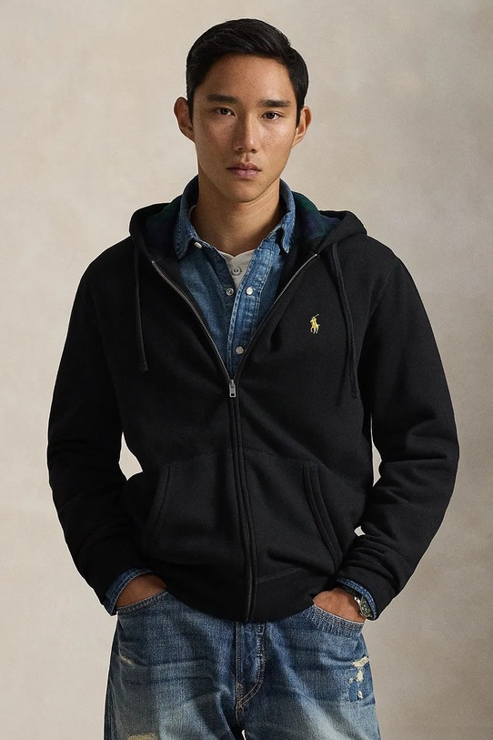 Mikina Polo Ralph Lauren s kapucí černá 710981467