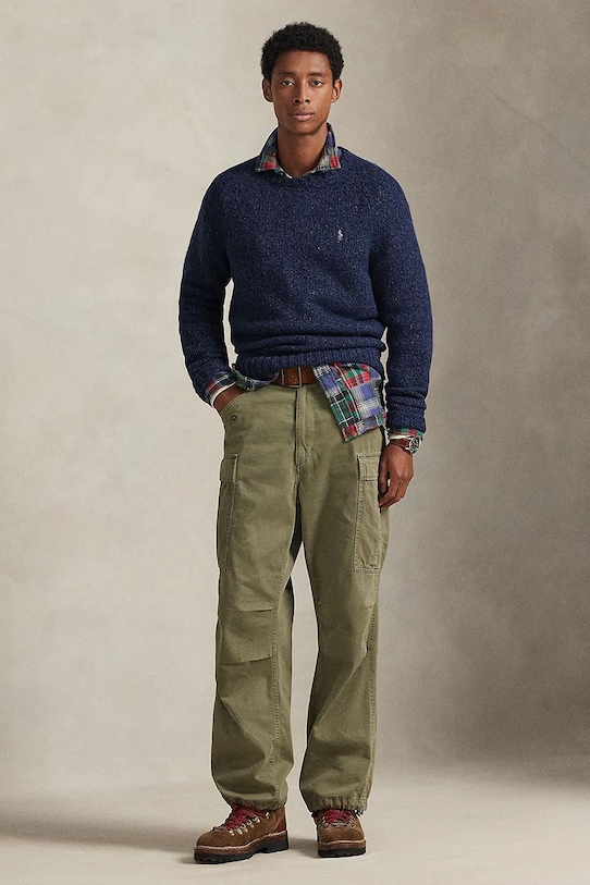 Îmbrăcăminte Polo Ralph Lauren pulover din amestec de lână 710982142 bleumarin