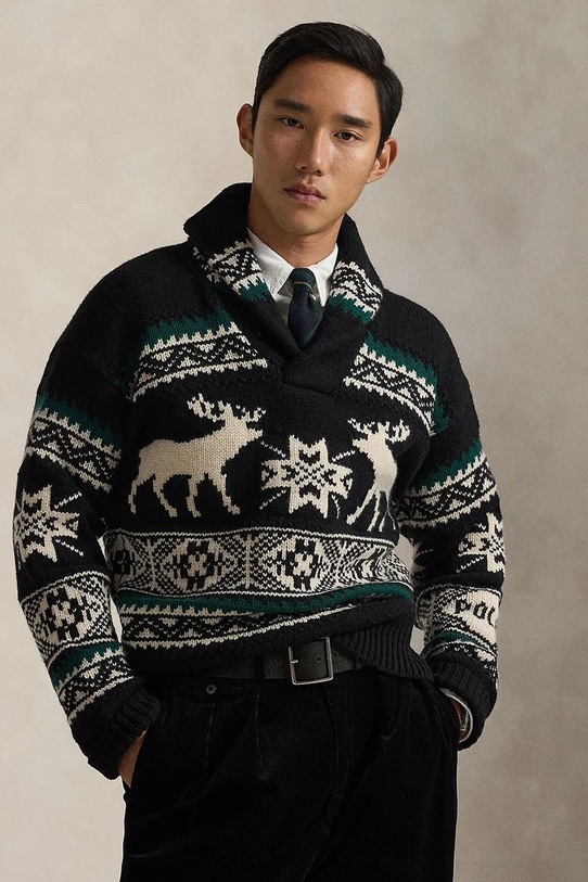 Svetr Polo Ralph Lauren V výstřih vícebarevná 710982255