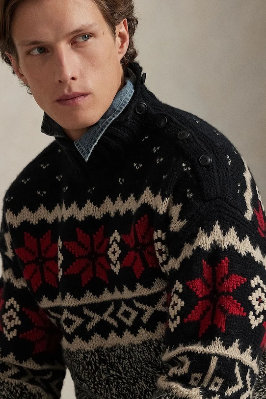 Polo Ralph Lauren sweter z dodatkiem wełny multicolor 710982256