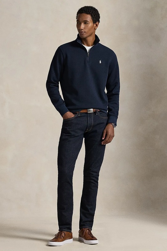 Oblačila Polo Ralph Lauren pulover moški z bombažem 710P06234 mornarsko modra