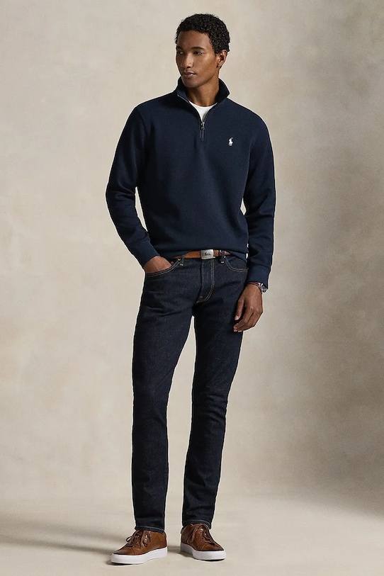 Oblačila Polo Ralph Lauren pulover moški z bombažem 710P06234 mornarsko modra