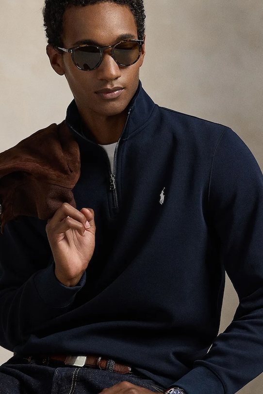 Polo Ralph Lauren pulover moški z bombažem 710P06234 mornarsko modra