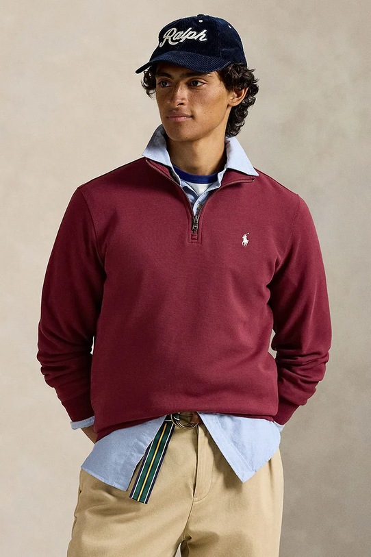 Polo Ralph Lauren sweter okrągły bordowy 710P06234