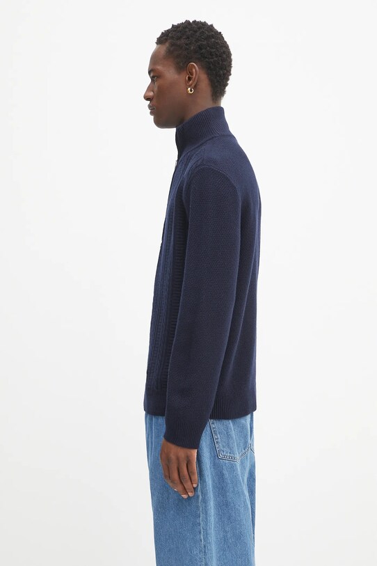 A.P.C. sweter wełniany Pull Theo WVBCZ.H23416 granatowy AW25