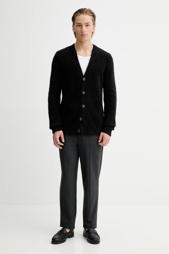 A.P.C. kardigan z dodatkiem wełny Cardigan Davis WPABE.M22330 czarny AW25