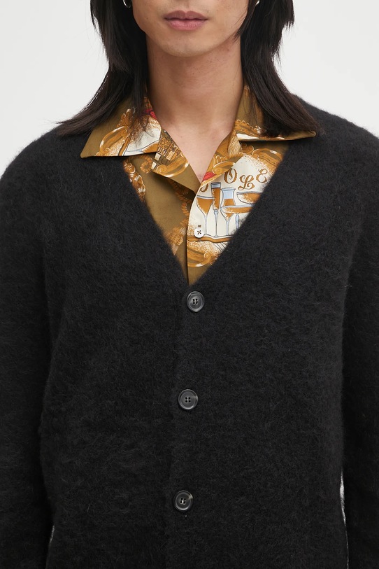 A.P.C. kardigan z dodatkiem wełny Cardigan Davis czarny WPABE.M22330